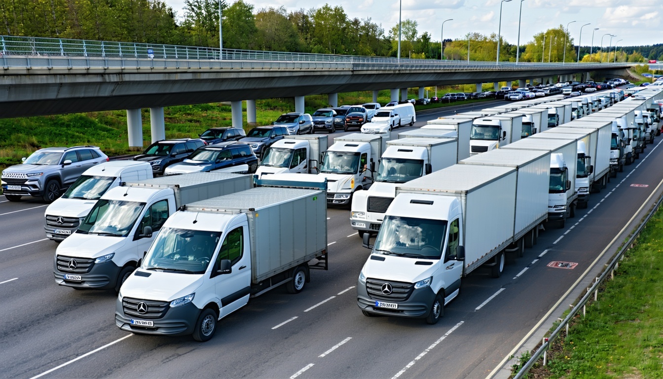 Business fleet vehicles managed with toll way solutions