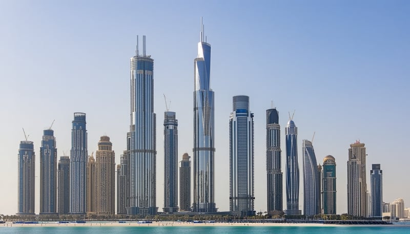 Modern Dubai skyline representing Toll Way Travel's innovative approach to travel solutions